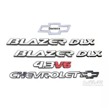 Emblemas Blazer Dlx + Gravata + 4.3 V6 Chevrolet - 1995 À 98