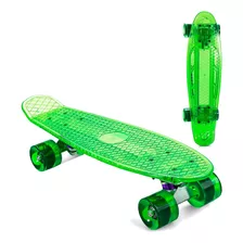 Mini Patineta Estilo Penny Tabla Skate Estampada Con Luz 