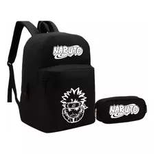 Kit Mochila + Estojo Naruto Anime Classico Konoha