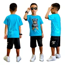 Promoção De Roupa Infantil Juvenil Camisa + Short Kvani Joy