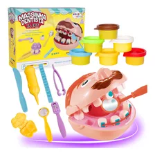 Conjunto Massinha De Modelar Brinquedo Infantil Dentista