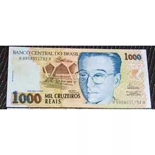 Cédula 1000 Cruzeiros Reais - Anos 80 - Anísio Teixeira Mbc