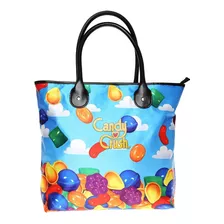 Bolsa Juvenil Candy Crush Azul Videojuego App