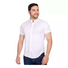 Camisas Neru Manga Corta Cuello Mao