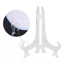 Suporte Para Pratos 6 Peças De Plástico Transparente 21,8 Cm