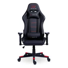 Cadeira De Escritório Gamer Xt Racer Attack Couro Sintético Cor Preto E Vermelho