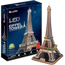 Puzle 3d 84 Torre Eiffel Con Luces Led - Cubicfun