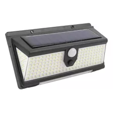 Foco Solar 178 Led Exterior Pared Unitario + Sensor Luz Cáli