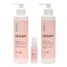 Kit Exiline | Argan | Shampoo, Balsamo Y Serum Hidratacion