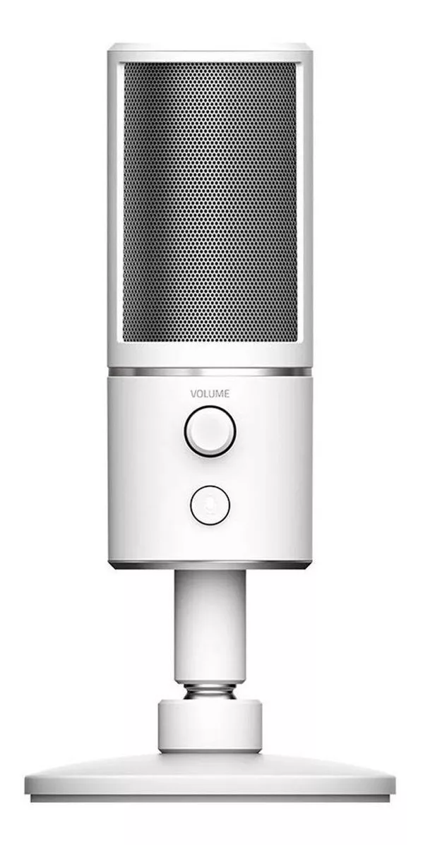 Microfone Razer Seiren X Condensador Supercardióide E Cardióide Mercury White