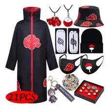 Kit De Ropa Naruto Red Cloud De 21 Batas Akatsuki Para Cospl