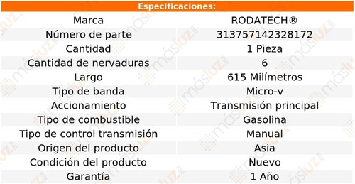 (1) Banda Accesorios Micro-v Es350 6 Cil 3.5l 19/21 Foto 2