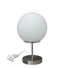 Lámpara Nuvo Iluminación Platil Globo Vidrio Opal 18ø