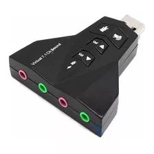 Placa De Sonido 7.1 Externa Usb Doble Audio In On Mini Plug