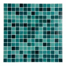 Kit 80 Pastilhas De Vidro Para Piscinas Verde Mosaico Amalfi