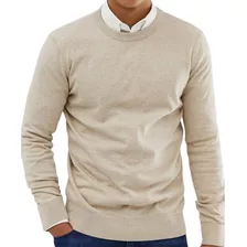 Sueter Casaco Masculino Blusa Frio Lã Tricô Gola Redonda