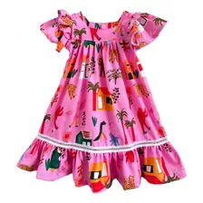 Vestido Infantil Verão Rodado Menina Mini Diva Princesa