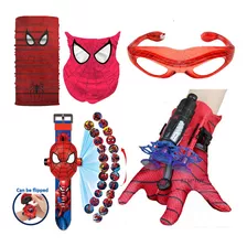 Kit 5, Conjunto Lançador De Luvas Do Homem-aranha