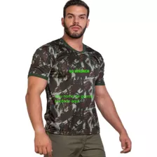 Camiseta Camuflada Malha Dry Fit Militar Bordada Com Nome