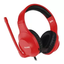 Auricular Gamer Diadema Multiplataforma Sades 3.5mm Rojo