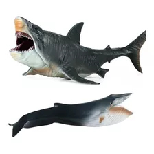 Brinquedos Realistas Criaturas Do Mar - Megalodonte E Baleia