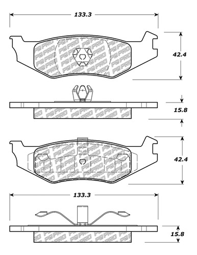 Pastillas Freno Dodge Neon 1994-1999 Trasero Foto 2