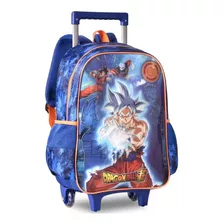 Mochila De Rodinha Escolar Dragon Ball Super - Clio Cor Azul
