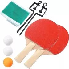 Kit 2 Paletas De Ping Pong Con 3 Pelotas Y Malla