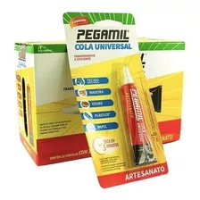 Cola Pegamil Universal 17g Transp. Cx 12 Un Artesanato