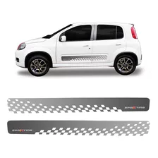 Adesivo Faixa Lateral Fiat Uno Sporting 2013 Cor Preto