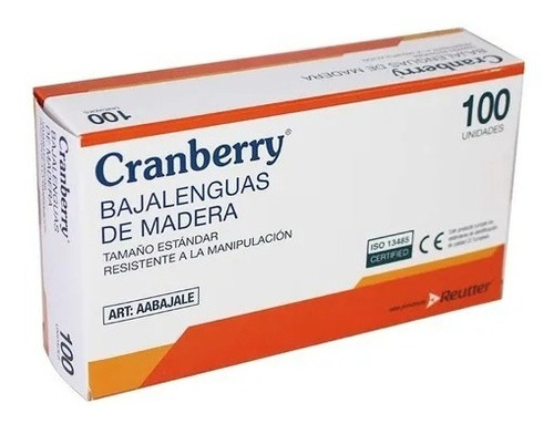Bajalengua De Madera No Estéril Desechable Cranberry 100 Uds