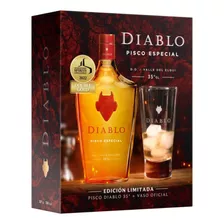 Pack 1 Pisco Diablo 35° 700 Cc + Vaso