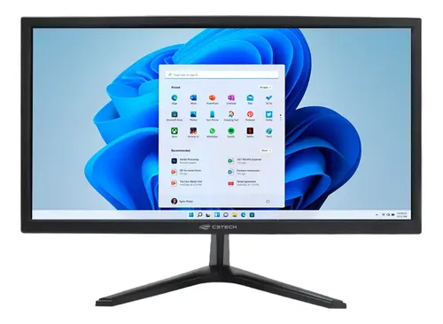 Monitor Led 21,5  C3tech Mr-215 Full Hd Ips 75hz Hdmi Vga Preto