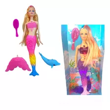 Brinquedo Boneca Sereia Música Luz