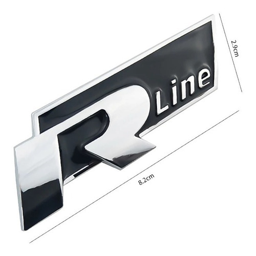 Emblema Parrilla R Line Negro Jetta Beetle Golf Polo Rline Foto 6