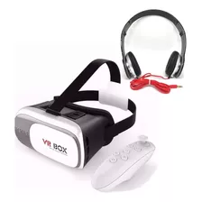 Óculos Vr Compatível C/ Todos Smartphones + Fone De Ouvido