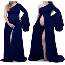 Vestido Gestante Para Ensaio Fotografico, Ombro Unico G29