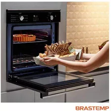 Forno Elétrico Embutir Brastemp 78l Preto Boc84aebna