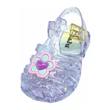 Sandália Flor Coração Cristal Alta Qualidade Juju Shoes