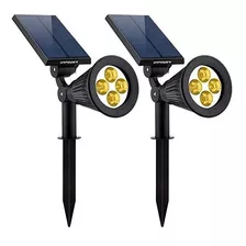 Urpower Luces Solares 2 En 1 Solar Powered 4 Led Ajustable S