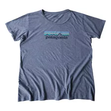 Polera Patagonia Gris, Algodón Orgánico, Talla L