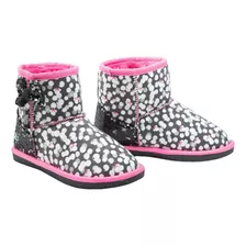 Botas Niña Disney Minnie Mause Rosada Con Negro