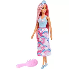 Dreamtopia Rainbow Princess Muñeca Con Cabello Rosa Ex...