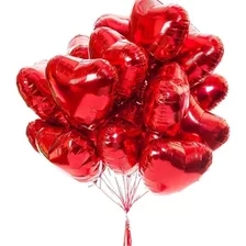20 Balões Coração Vermelho 45cm Gas Hélio Primeira Linha
