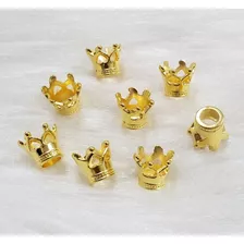 Coroa Realeza 3d Abs Dourado 1cmx1,2cm -50 Peças 