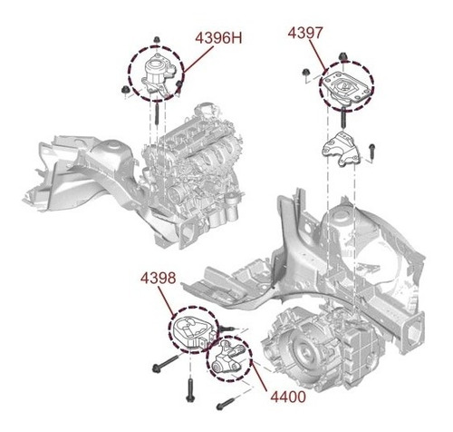 Kit Soportes De Motor Y Caja Fusion 2013 14 15 16 2019 2.5 Foto 2