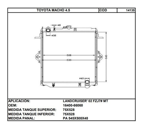 Tanque Plstico Superior Toyota Macho 4.5 Foto 2