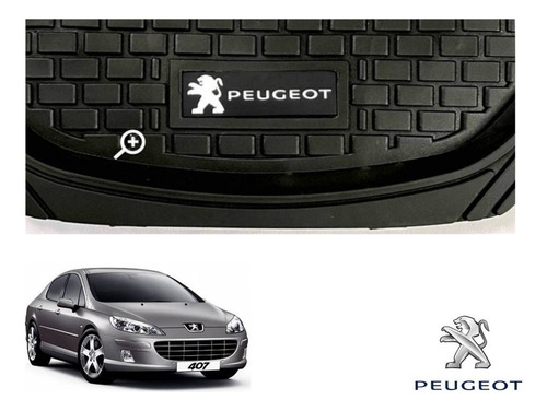 Tapetes 3d Logo Peugeot + Cubre Volante 407 2006 2007 2008 Foto 7