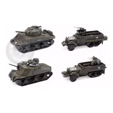 Kit Montar Tanque De Guerra Coleção Completa 4 Modelos 1/32