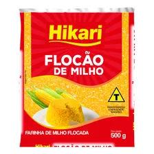 Farinha De Milho Flocão Hikari 500g Atacado Fardo Com 12 Un